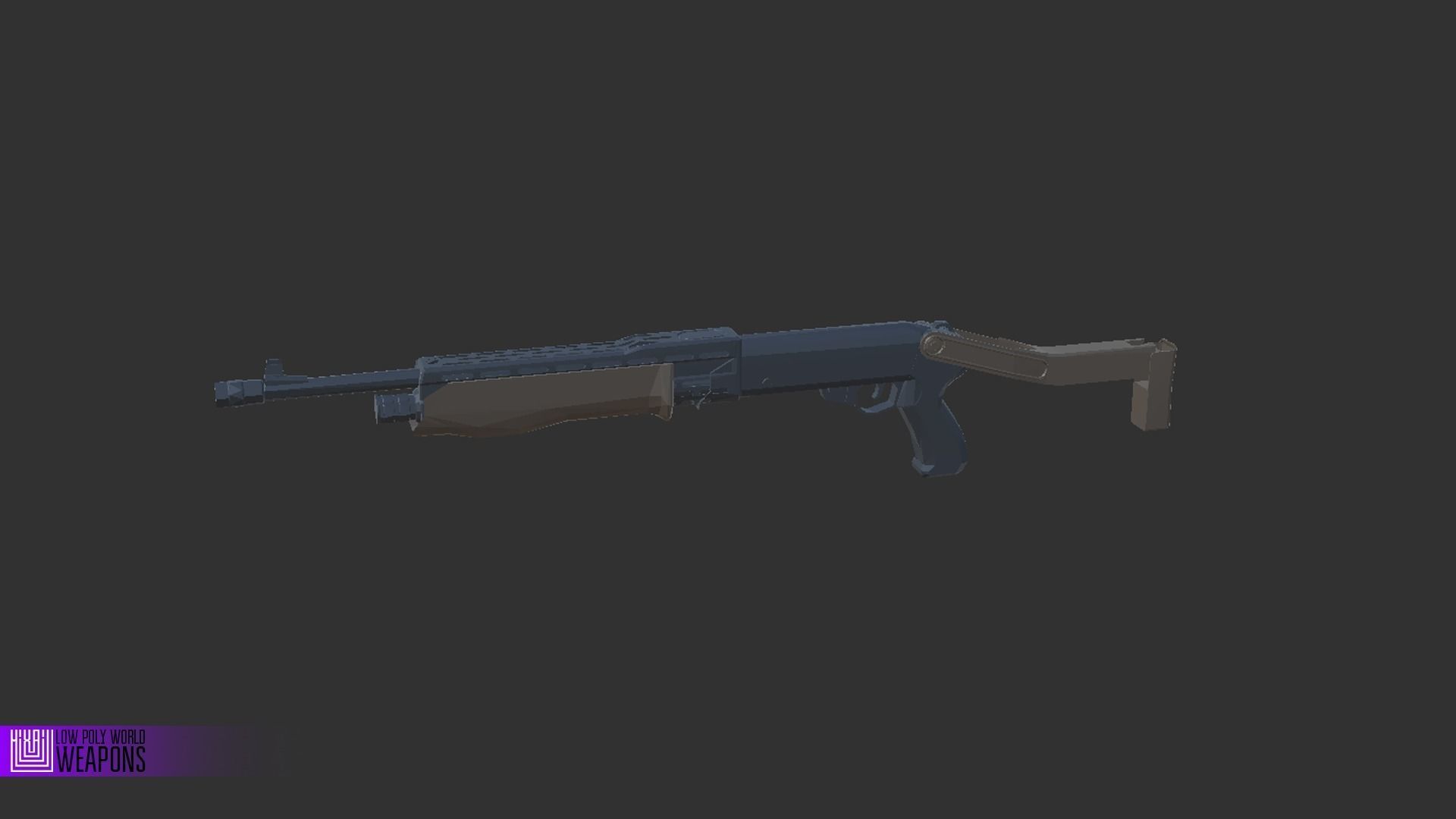 LOW POLY WORLD - STYLIZED CHARACTERS WITH WEAPONS Low-poly 3D model_13