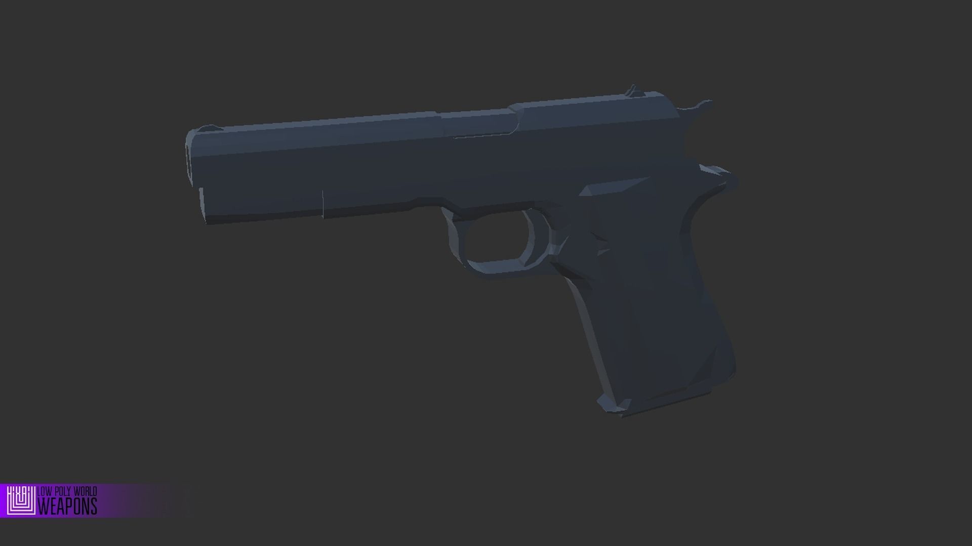 LOW POLY WORLD - STYLIZED CHARACTERS WITH WEAPONS Low-poly 3D model_21