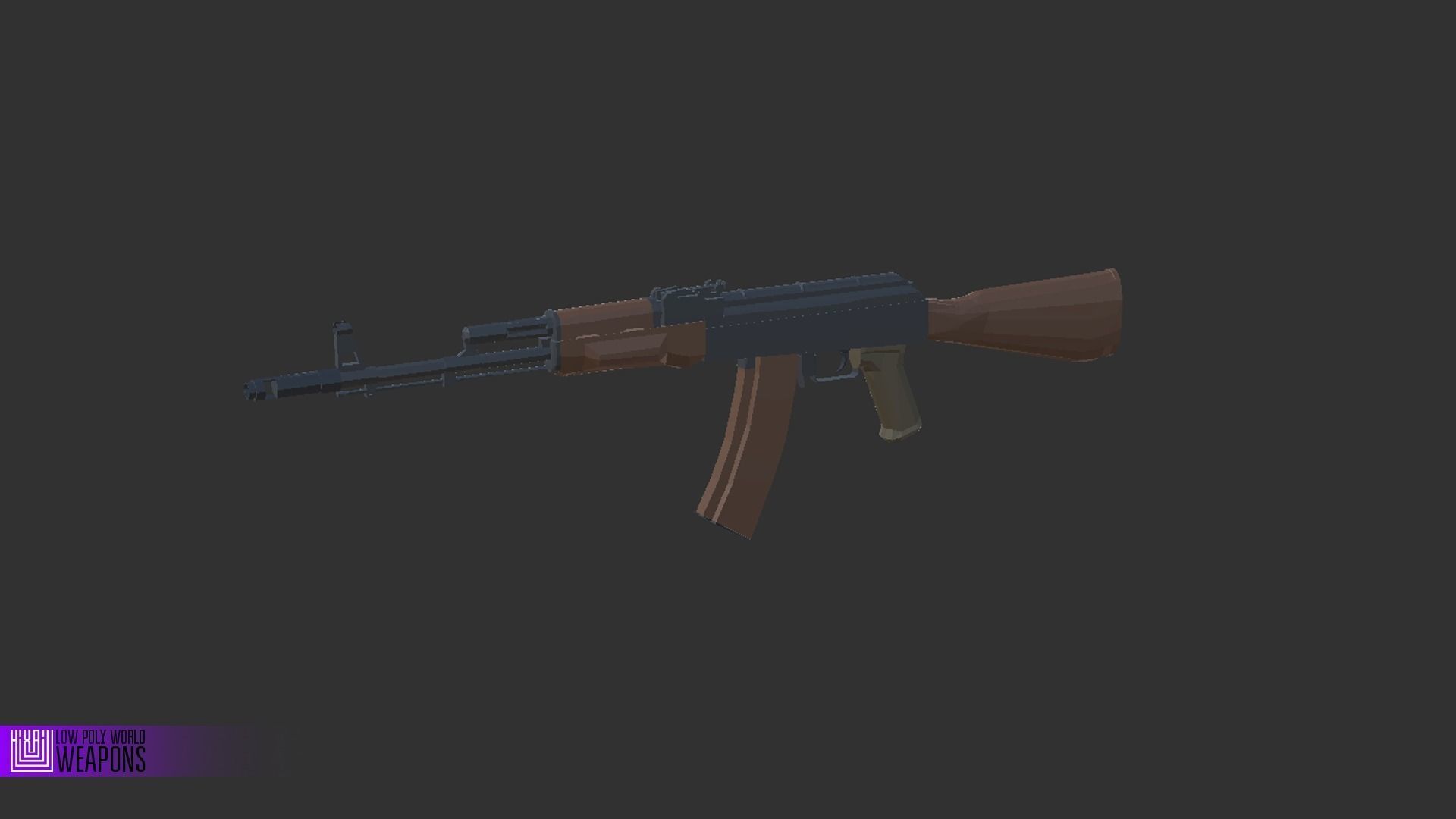 LOW POLY WORLD - STYLIZED CHARACTERS WITH WEAPONS Low-poly 3D model_28