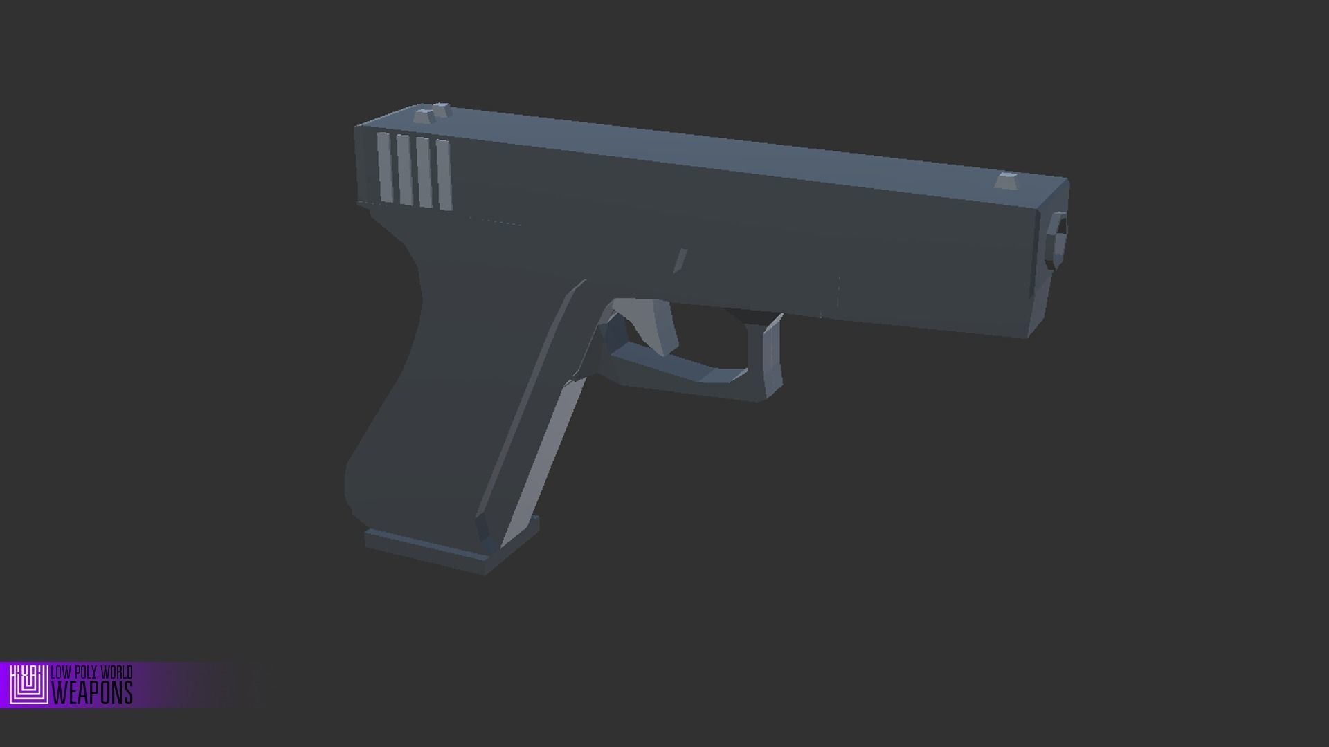 LOW POLY WORLD - STYLIZED CHARACTERS WITH WEAPONS Low-poly 3D model_23