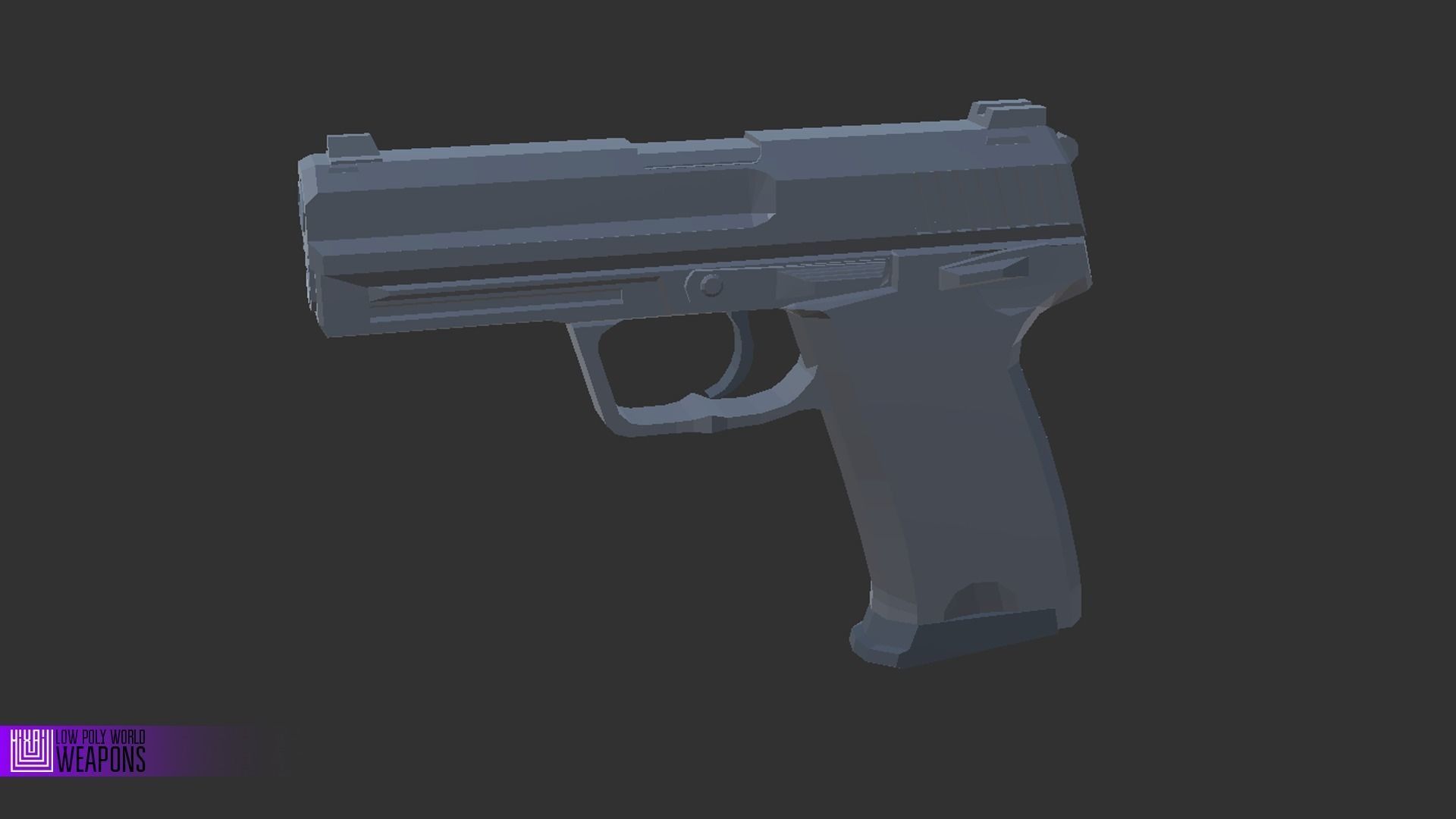 LOW POLY WORLD - STYLIZED CHARACTERS WITH WEAPONS Low-poly 3D model_20