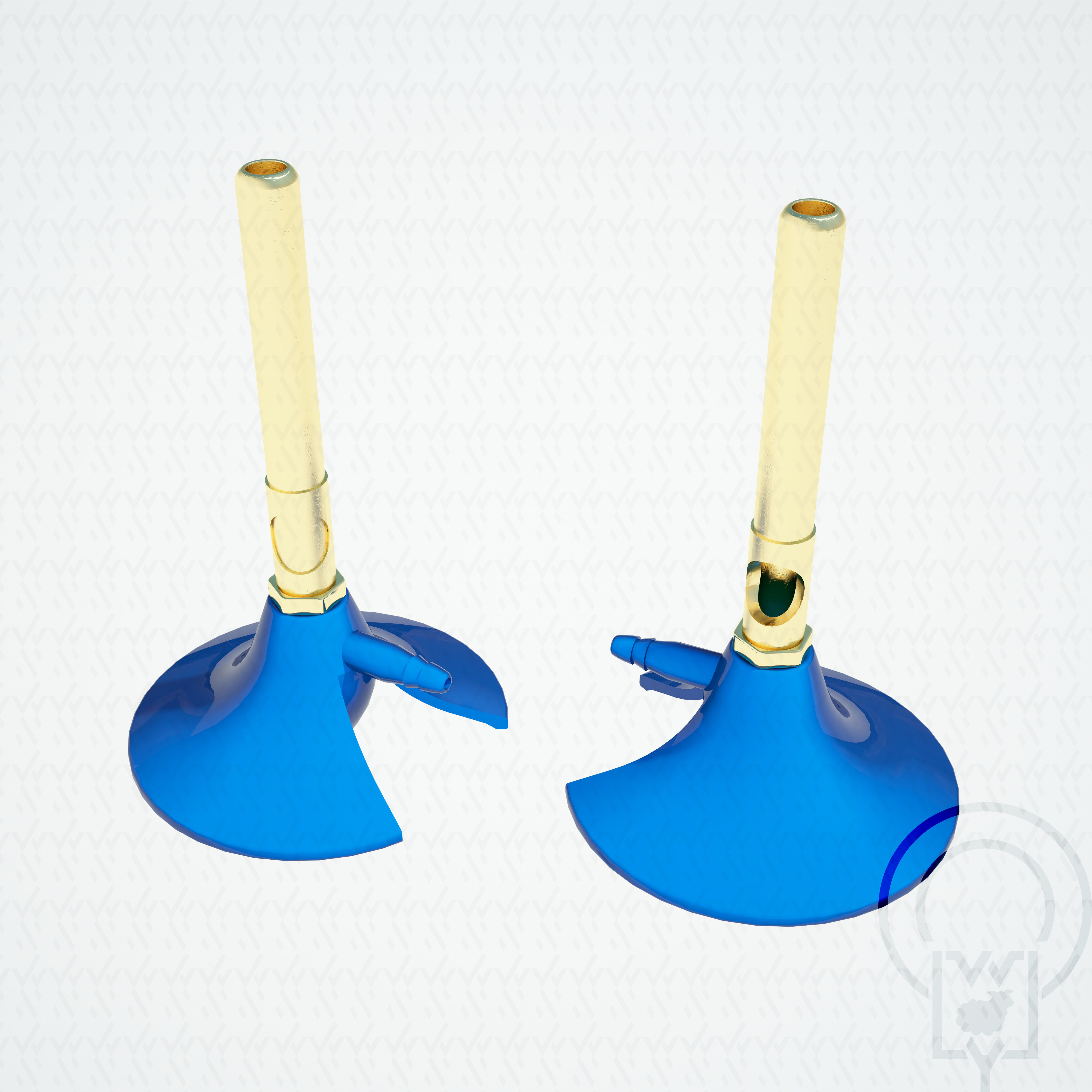 Lab Bunsen Burner Tripod Beaker Chemistry set 3D model_9