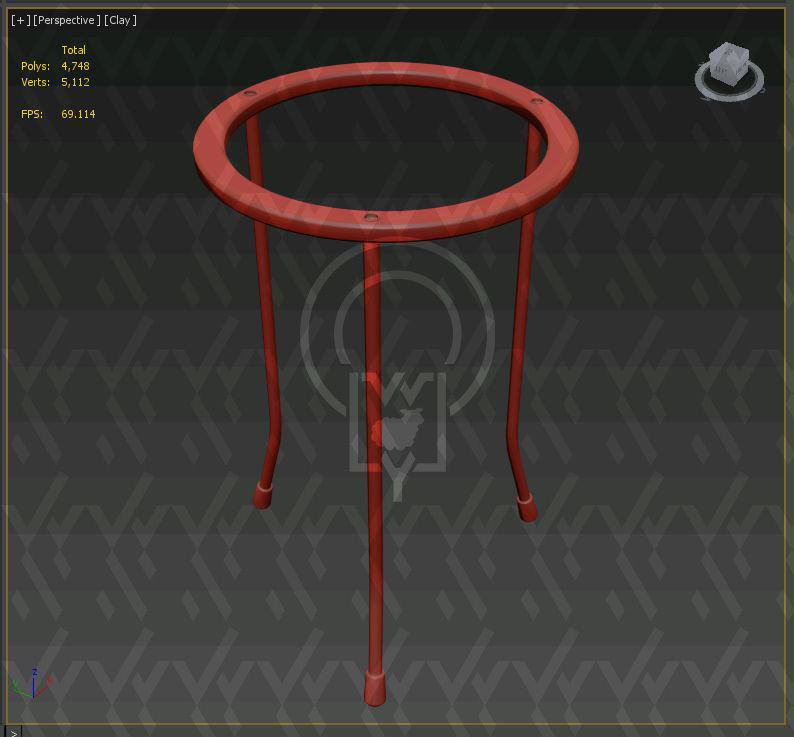 Lab Bunsen Burner Tripod Beaker Chemistry set 3D model_25