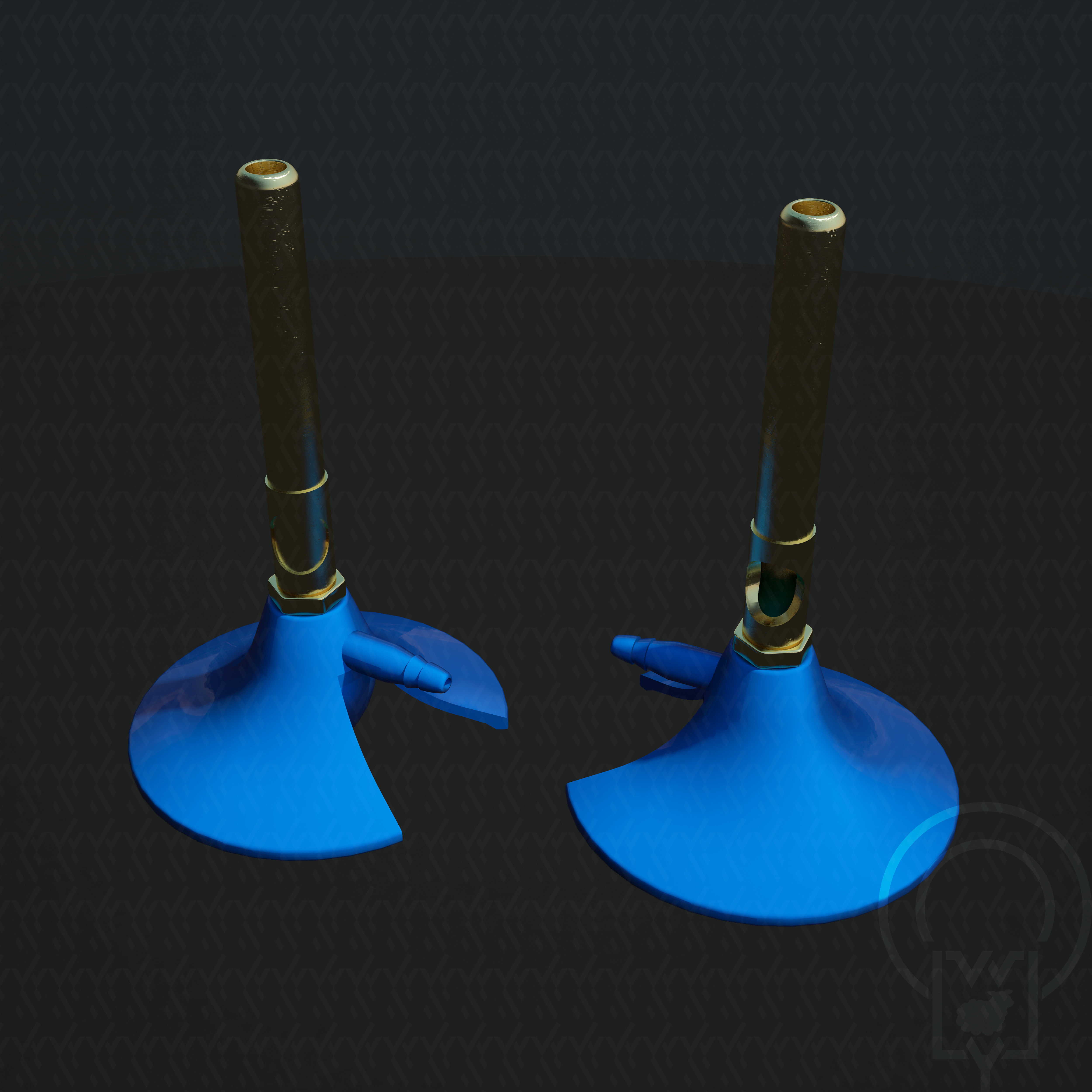 Lab Bunsen Burner Tripod Beaker Chemistry set 3D model_8