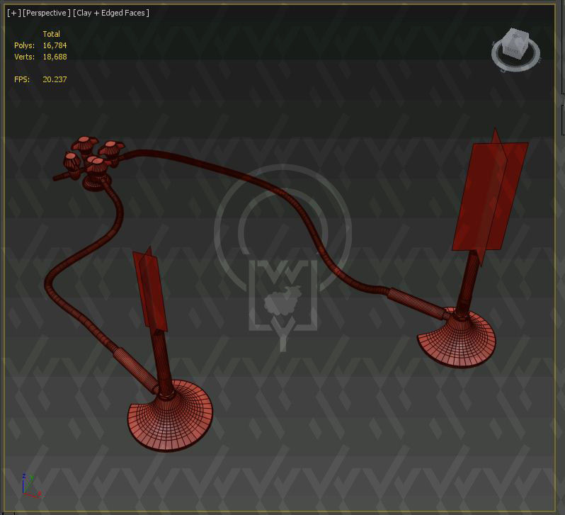 Lab Bunsen Burner Tripod Beaker Chemistry set 3D model_22