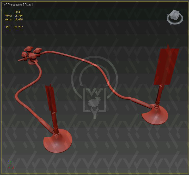 Lab Bunsen Burner Tripod Beaker Chemistry set 3D model_21