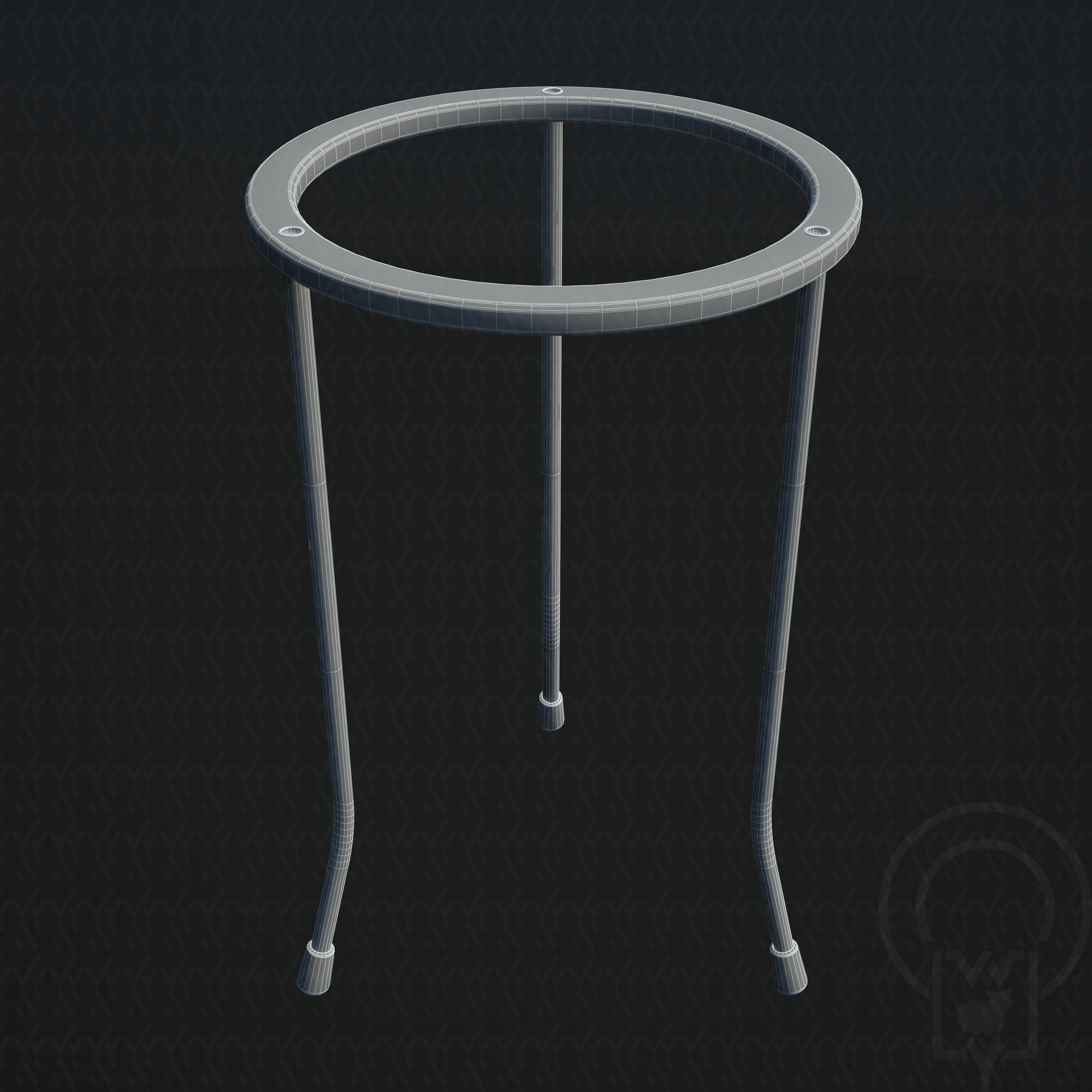 Lab Bunsen Burner Tripod Beaker Chemistry set 3D model_15