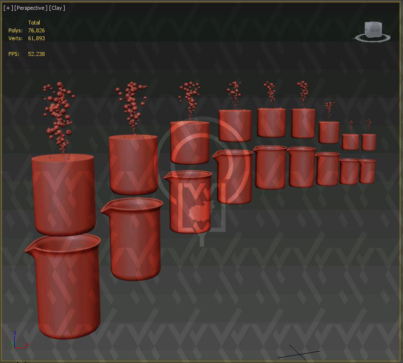 Lab Bunsen Burner Tripod Beaker Chemistry set 3D model_27