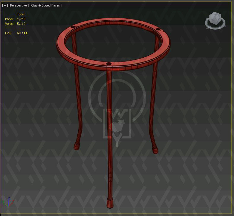 Lab Bunsen Burner Tripod Beaker Chemistry set 3D model_26