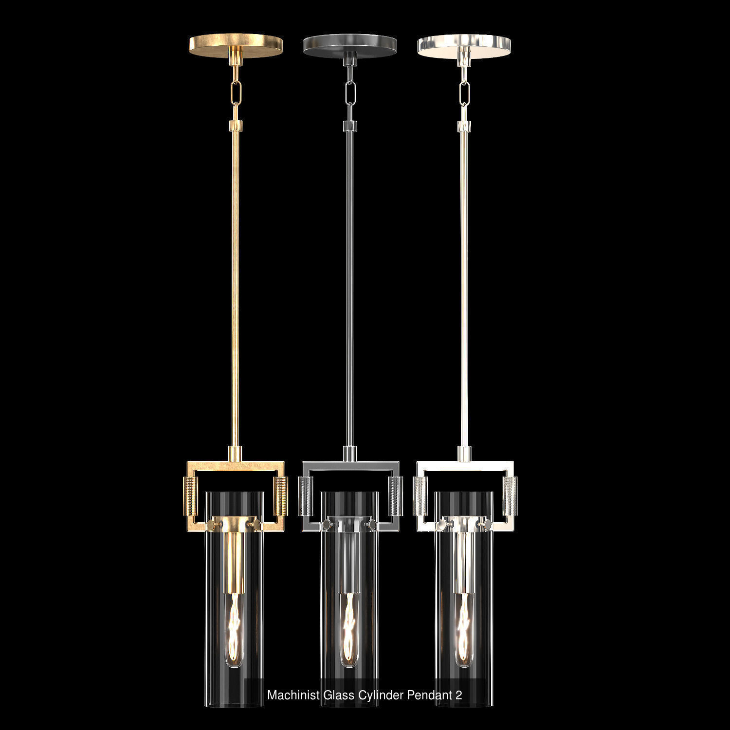 Machinist Glass Pendants 3D Model Collection_3