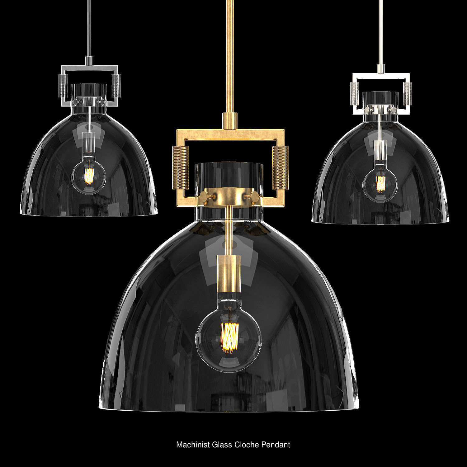 Machinist Glass Pendants 3D Model Collection_1