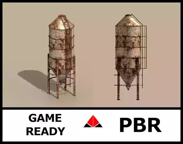 Silos old rusty silo