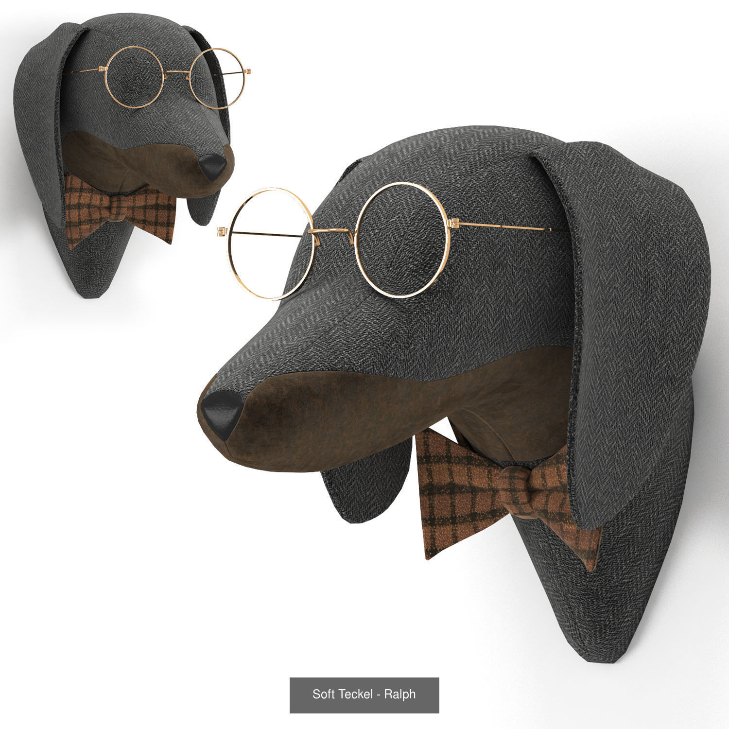 Soft Heads Wall Decor 3D Model Collection_2