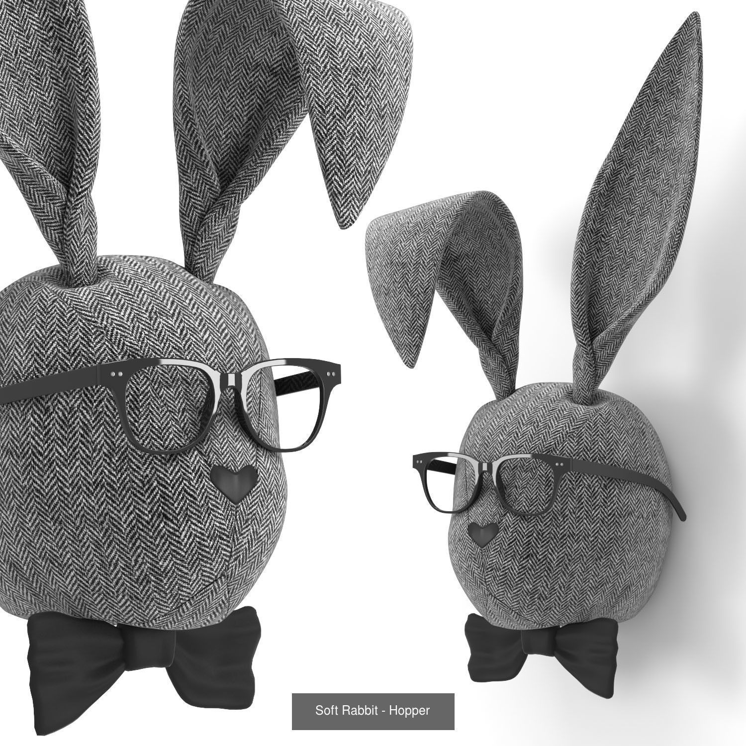 Soft Heads Wall Decor 3D Model Collection_1