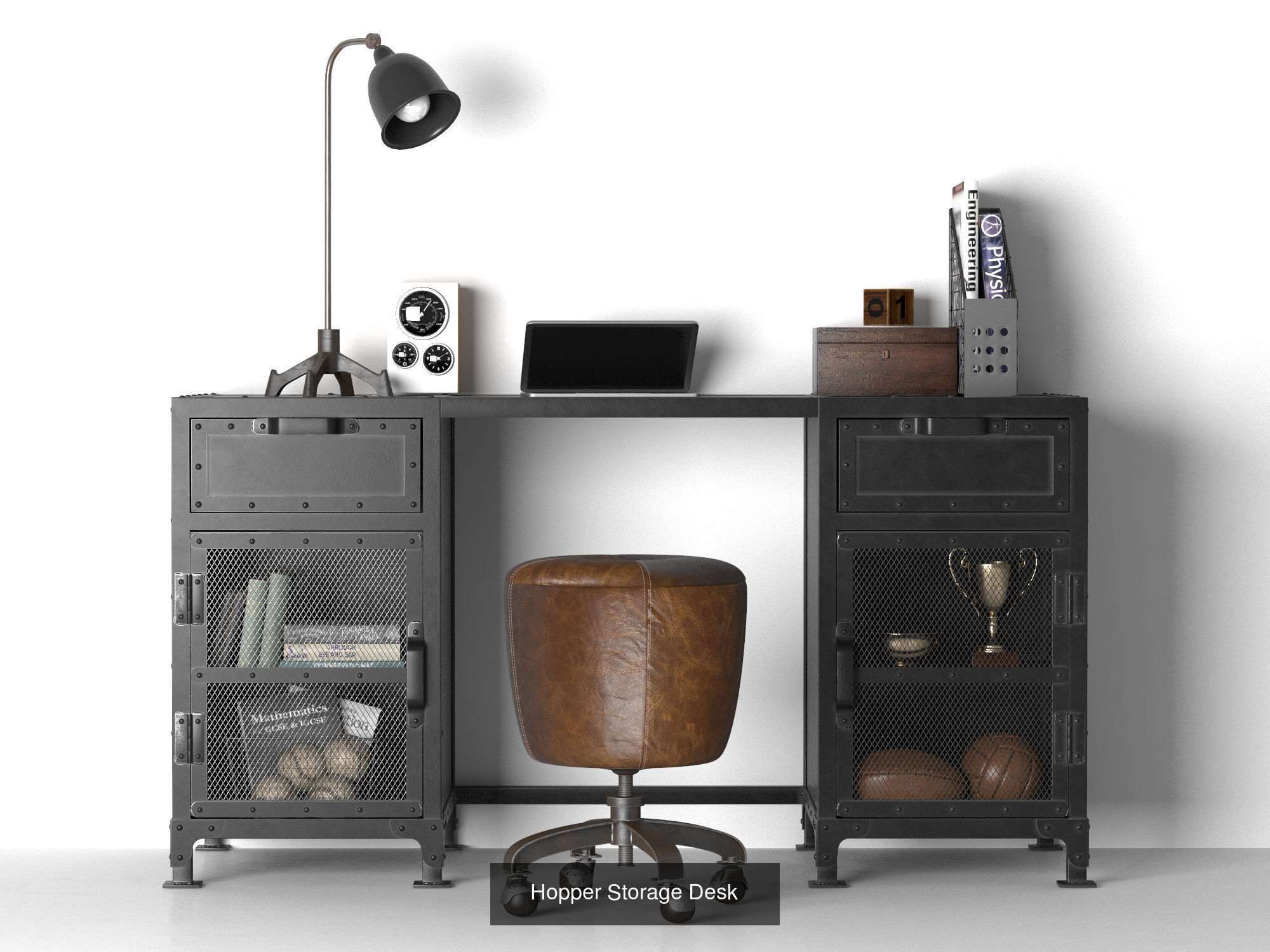 Study Desks 3D Model Collection_3