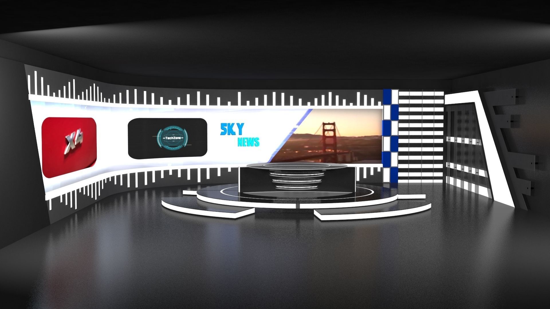 News Set--Virtual 3D model_6