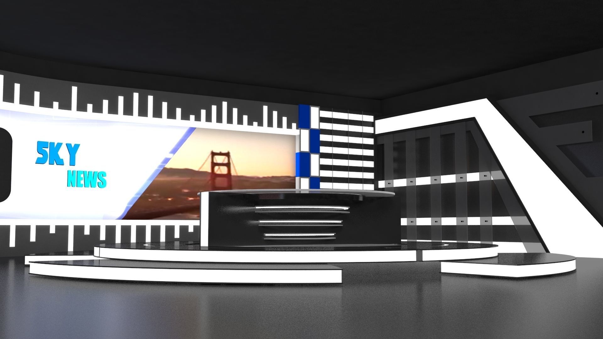 News Set--Virtual 3D model_1