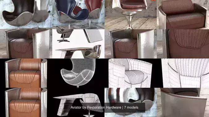 Aviator by Restoration Hardware 3D Model Collection