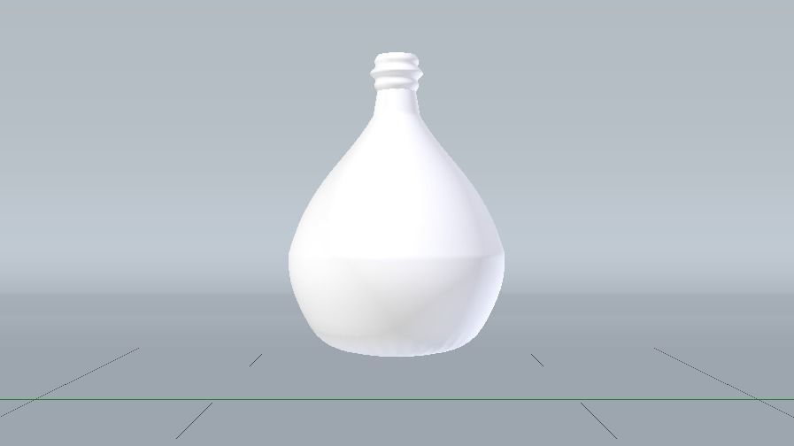 Glass Bottle Low-poly 3D model_2