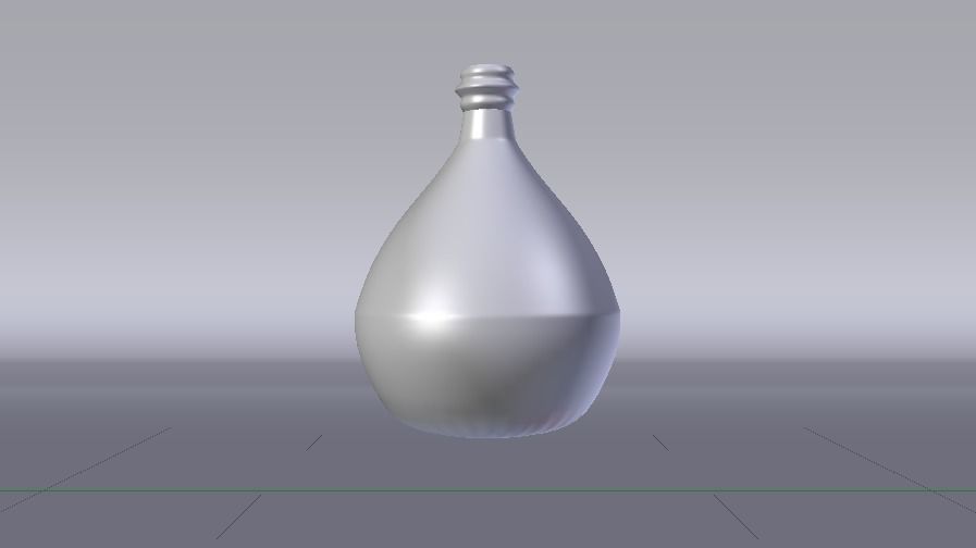 Glass Bottle Low-poly 3D model_3
