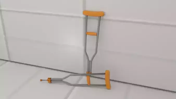 crutches pair of and