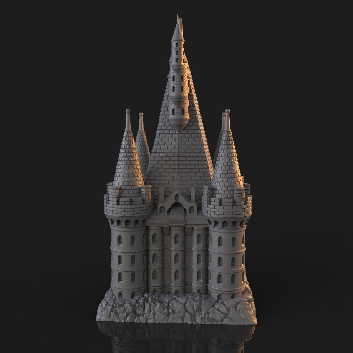THE FIVE TOWER HALL 3D print model_6