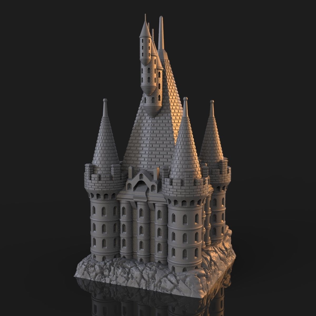 THE FIVE TOWER HALL 3D print model_7