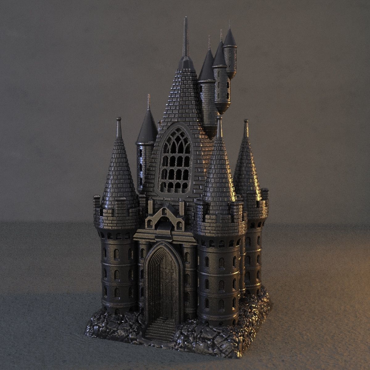THE FIVE TOWER HALL 3D print model_1