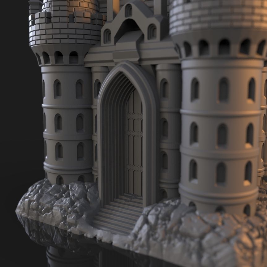 THE FIVE TOWER HALL 3D print model_9