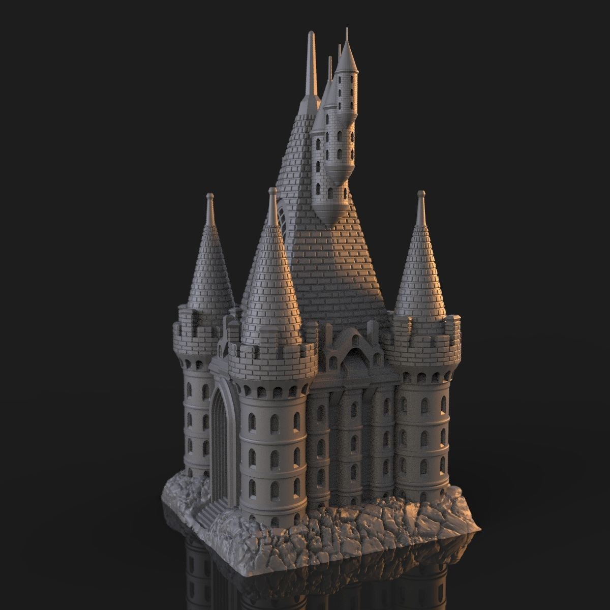THE FIVE TOWER HALL 3D print model_5