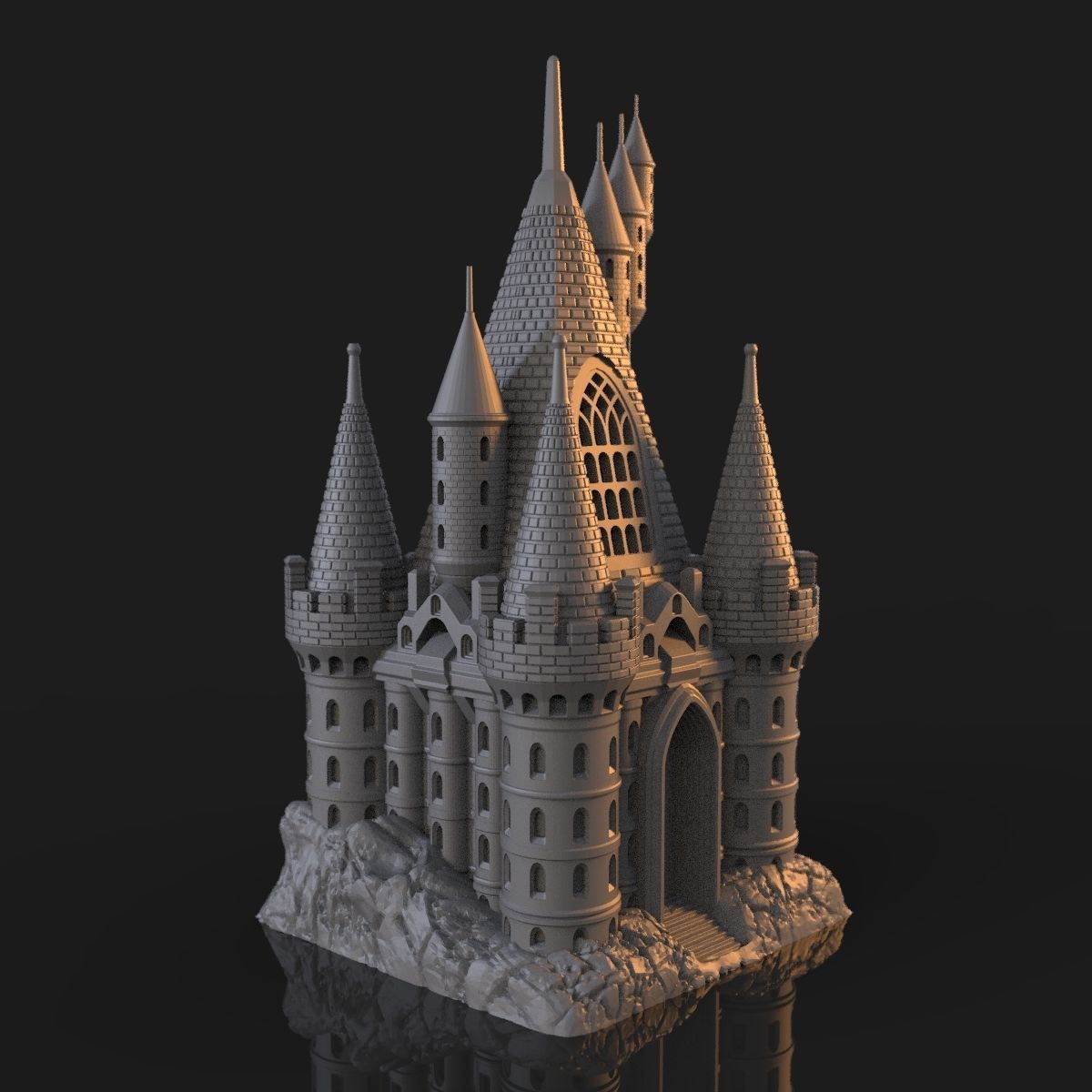 THE FIVE TOWER HALL 3D print model_8
