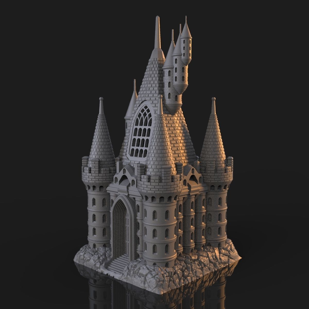 THE FIVE TOWER HALL 3D print model_4