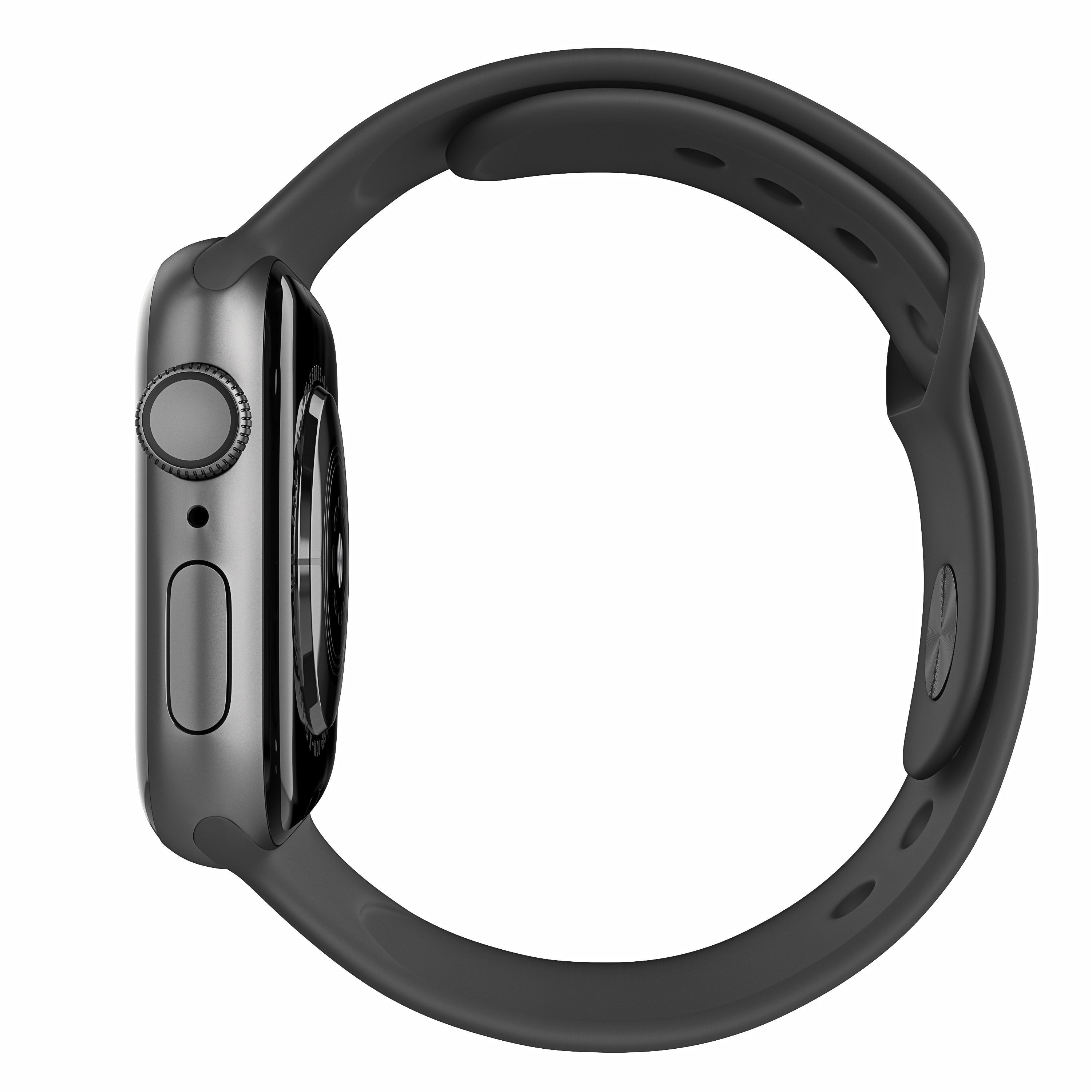 Apple Watch Series 4 Sport 44mm SpaceGrey Aluminum 3D model_2