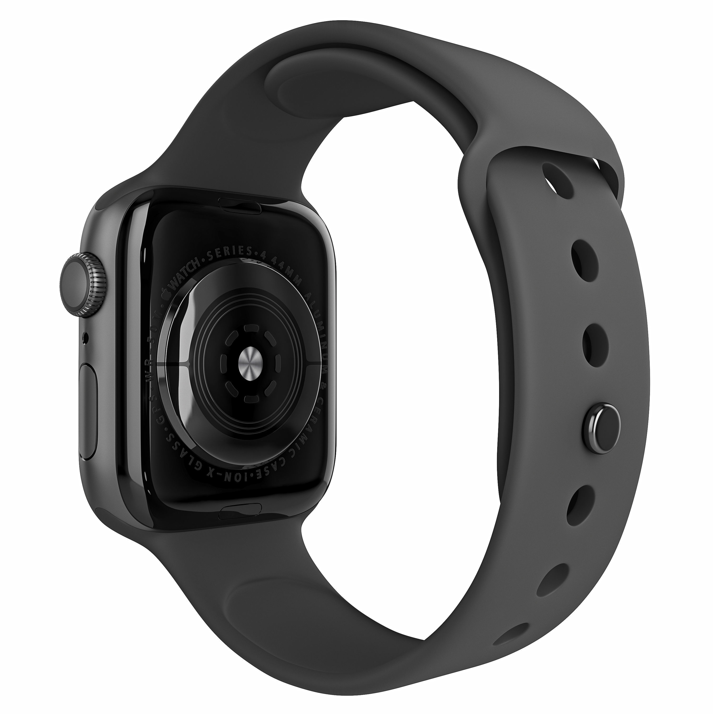 Apple Watch Series 4 Sport 44mm SpaceGrey Aluminum 3D model_3