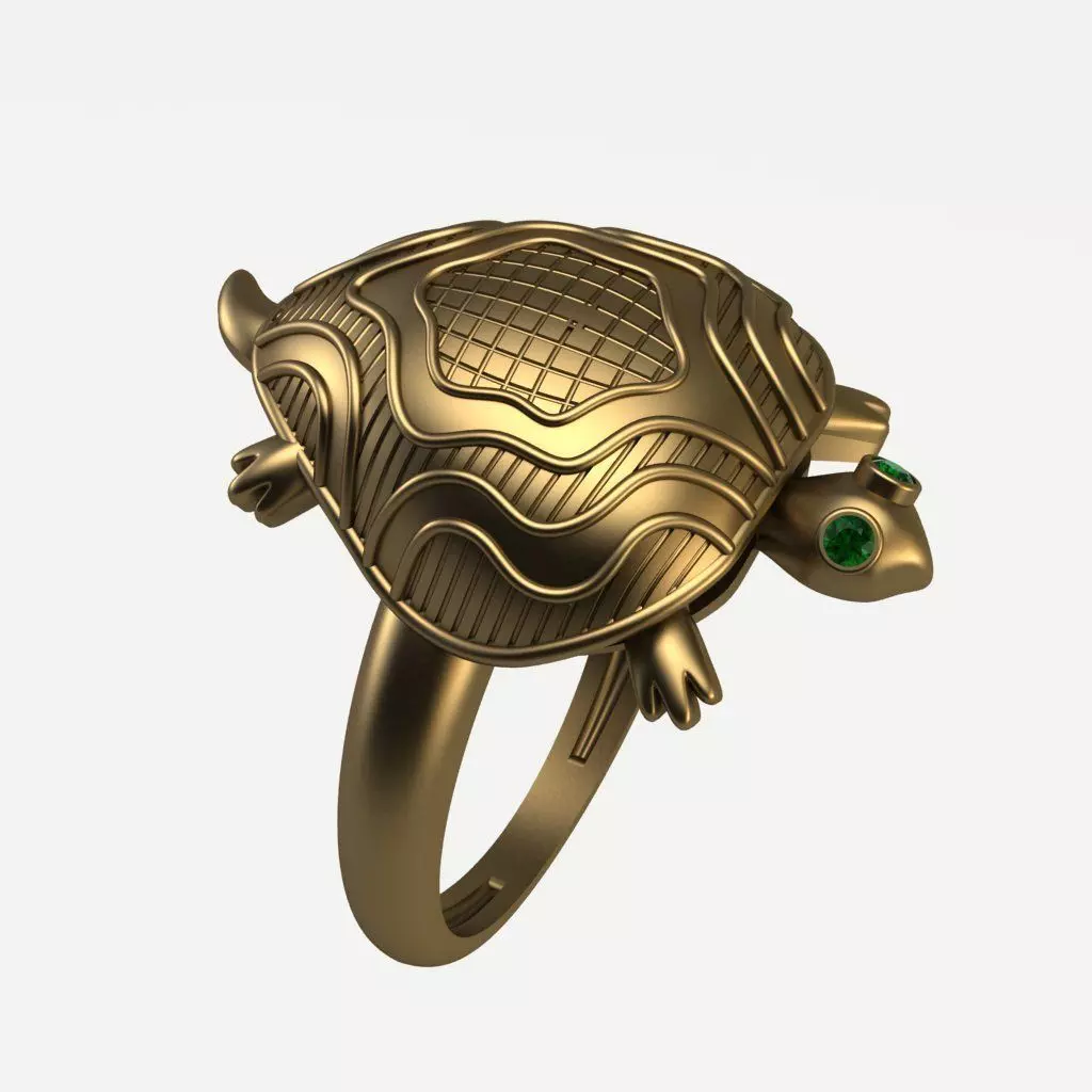turtle ring  3D print model_0