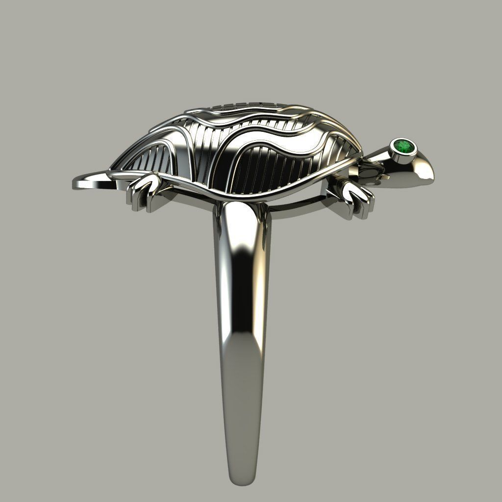 turtle ring  3D print model_2