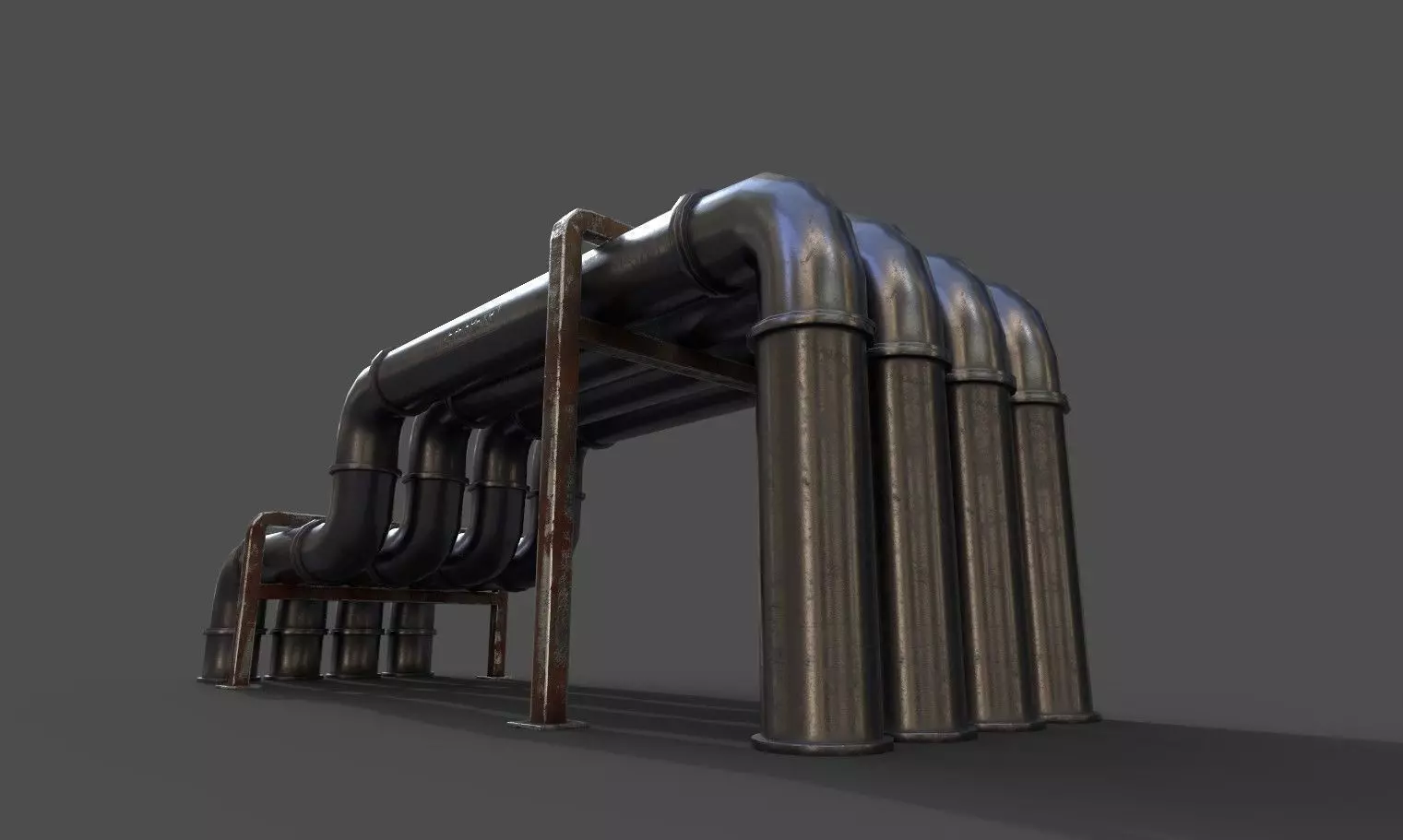 Pipe air conditioning prt1 low-poly 3D model Low-poly 3D model_0