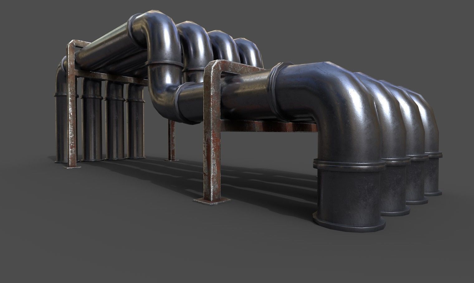 Pipe air conditioning prt1 low-poly 3D model Low-poly 3D model_1