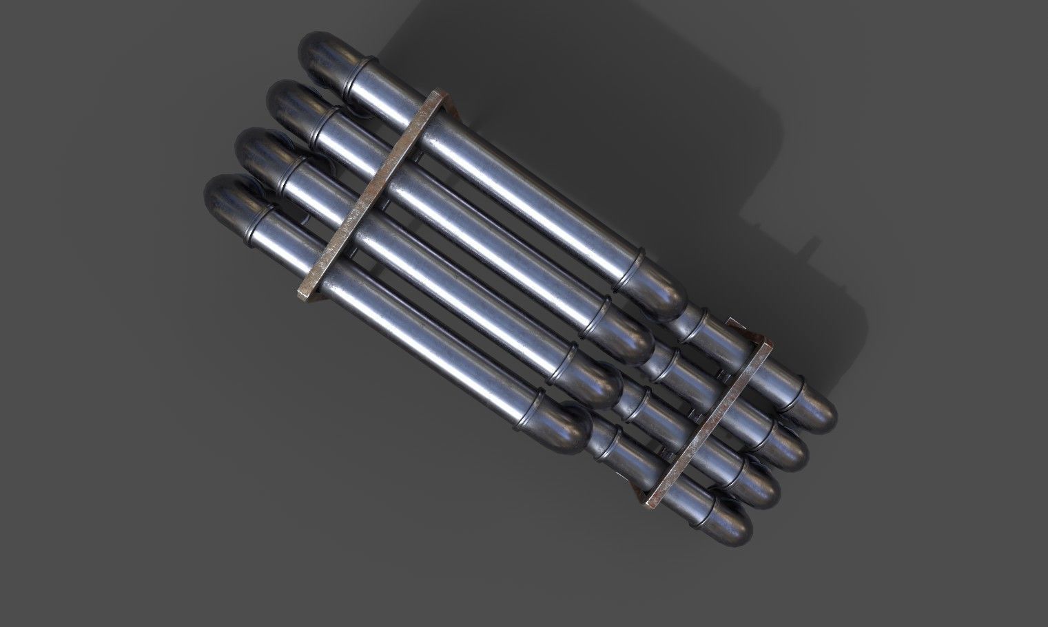 Pipe air conditioning prt1 low-poly 3D model Low-poly 3D model_3