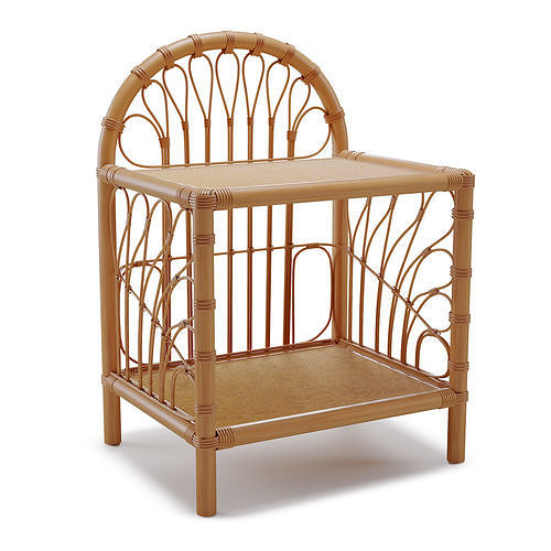Wicker Bedside Table Low-poly 3D model