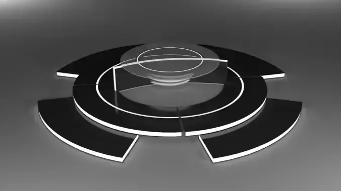 Virtual table for news 3D model Virtual table for news 3D model