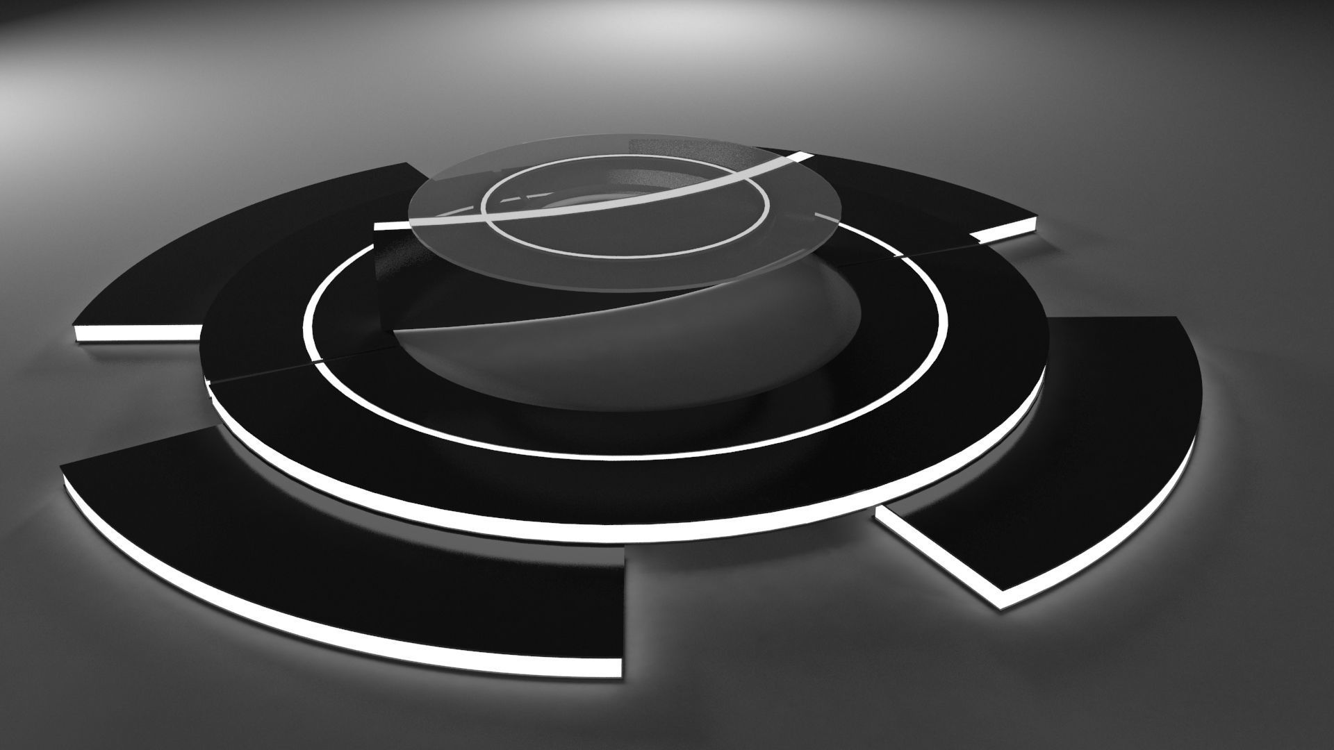 Virtual table for news 3D model_2