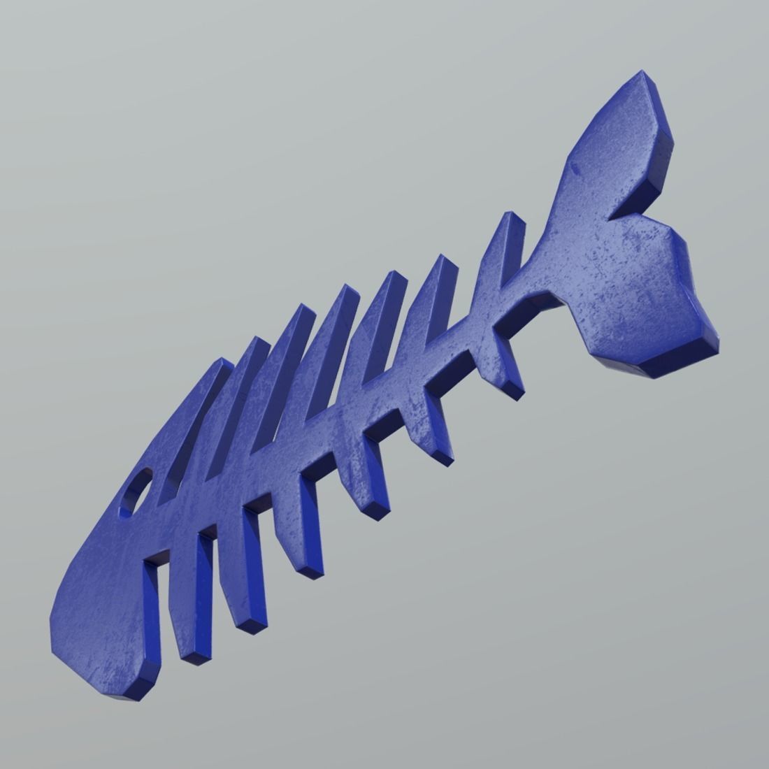 Fishbone 2 fish skeleton Low-poly 3D model_5