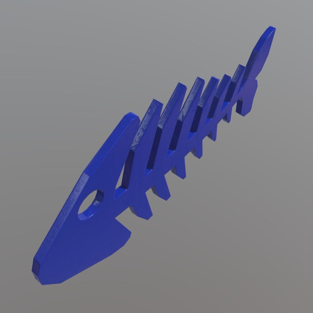 Fishbone 2 fish skeleton Low-poly 3D model_4