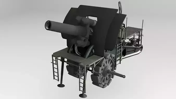 Big Bertha Mortar 3D model