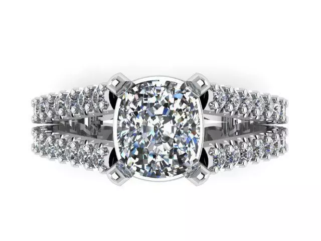 V shank ring  3D print model_0