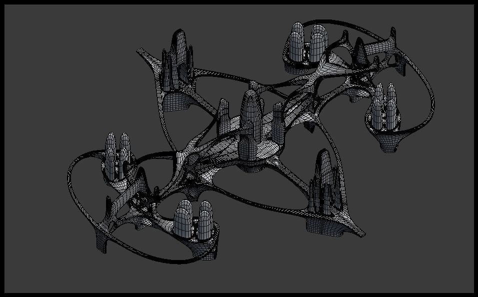 Future city III with cars 3D model_12