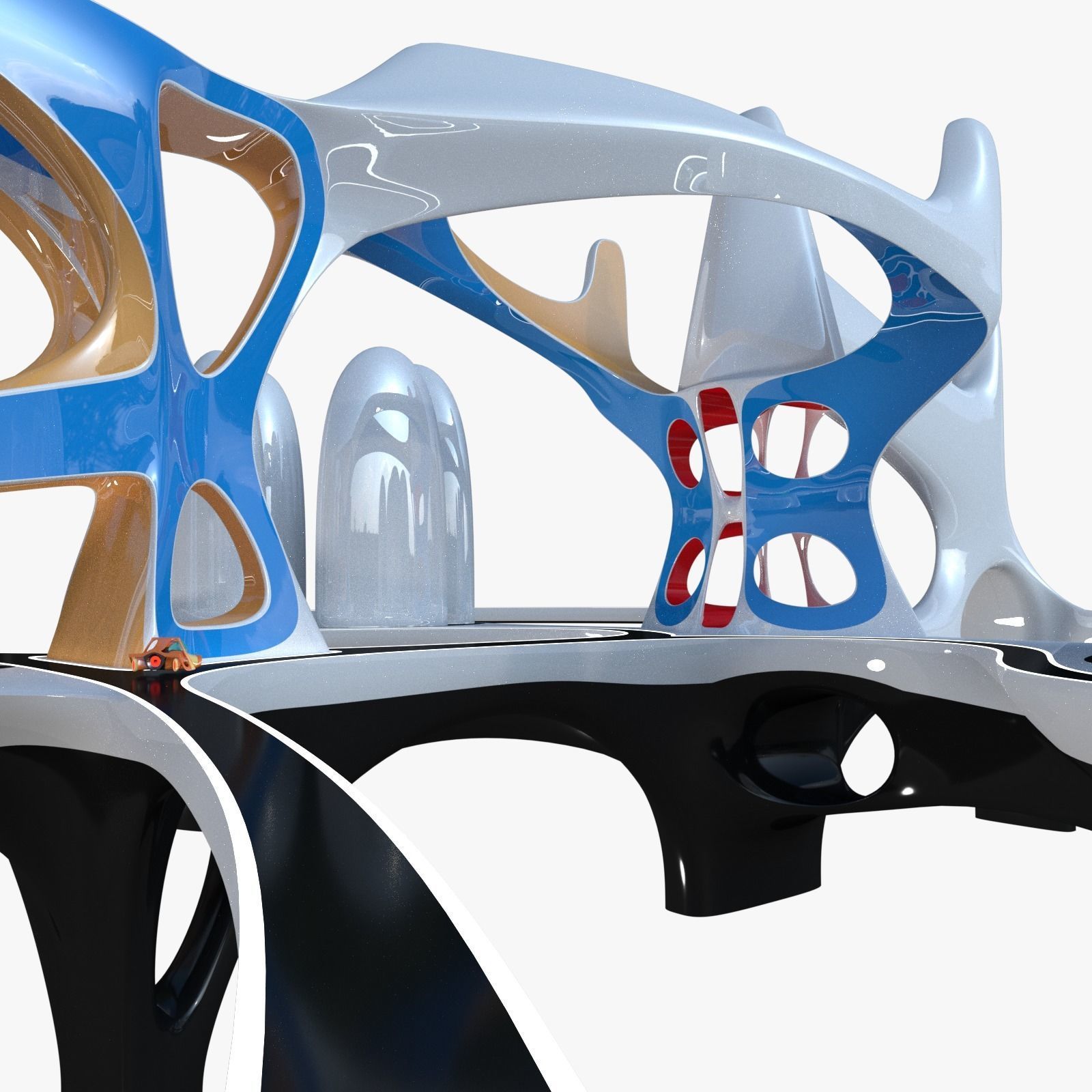 Future city III with cars 3D model_11