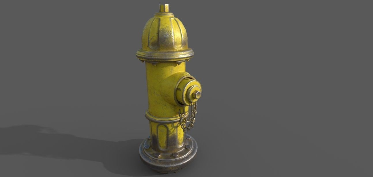Fire Hydrant  Low-poly 3D model_3