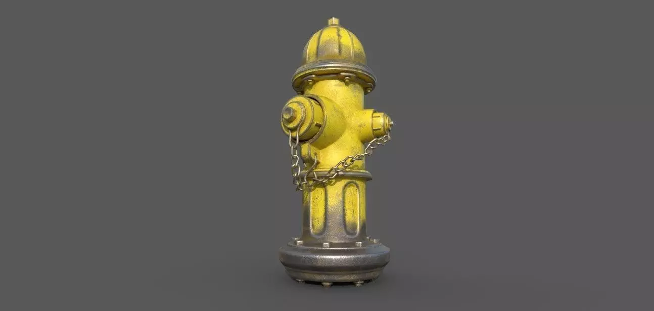 Fire Hydrant  Low-poly 3D model_0